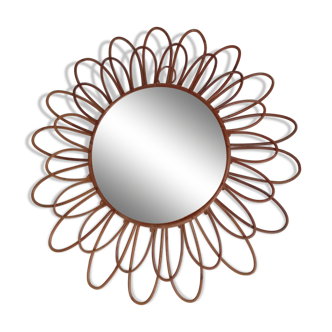 Vintage bamboo mirror 62clm