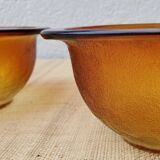 Duo of amber bowls