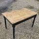 Louis Philippe style 1900s bistro farmhouse table with swivel legs