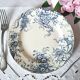 Mismatched antique ironstone dinner plates