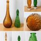 Carafes italienne en verre Empoli 1970