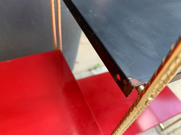 Étagère string noir et rouge, 1960