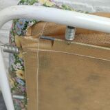 Folding deckchair camp bed