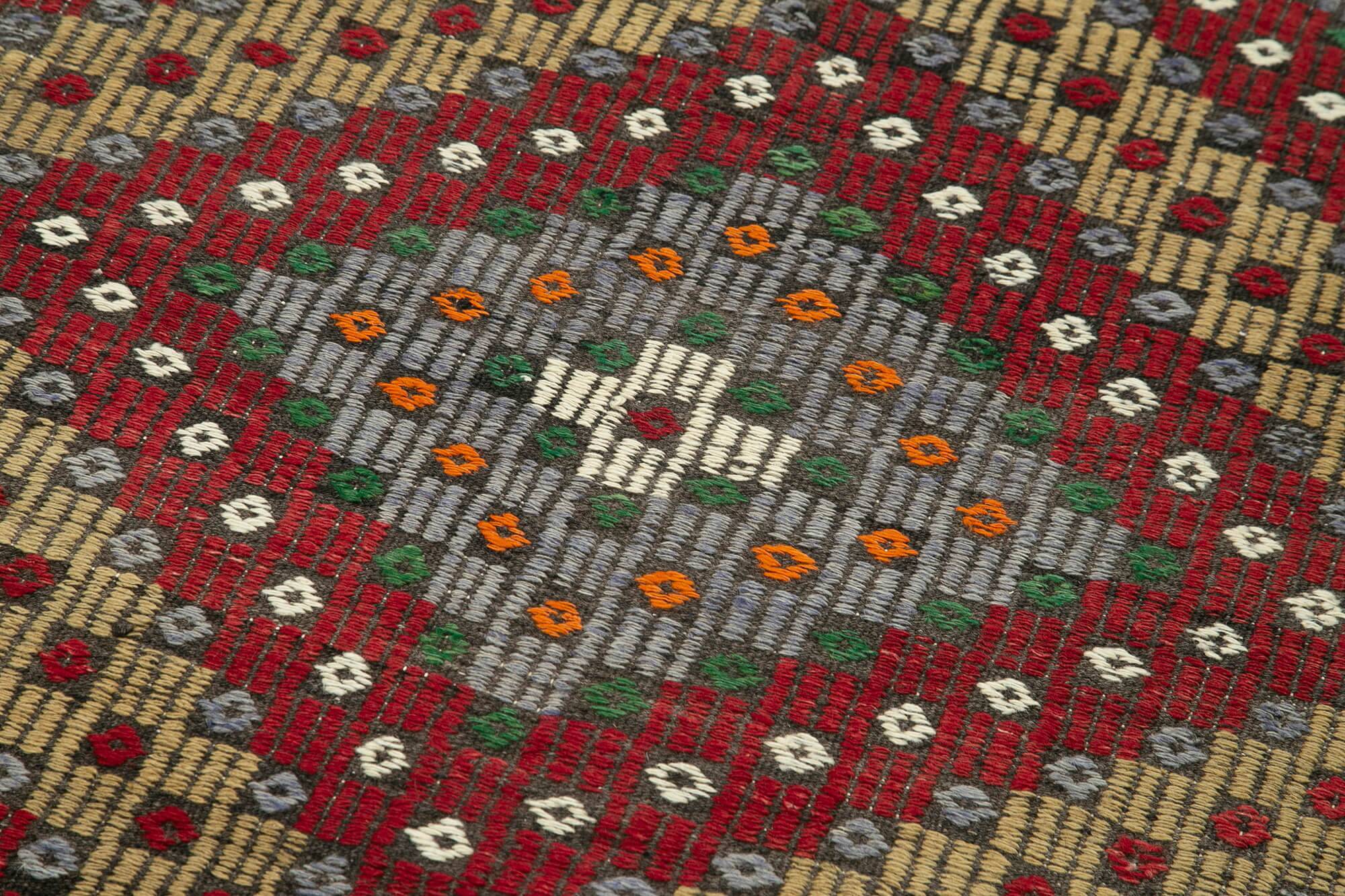 Turkish Handmade Vintage Anatolian Kilim 86 cm x 373 cm