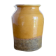 Antique yellow glazed grease pot 19th
