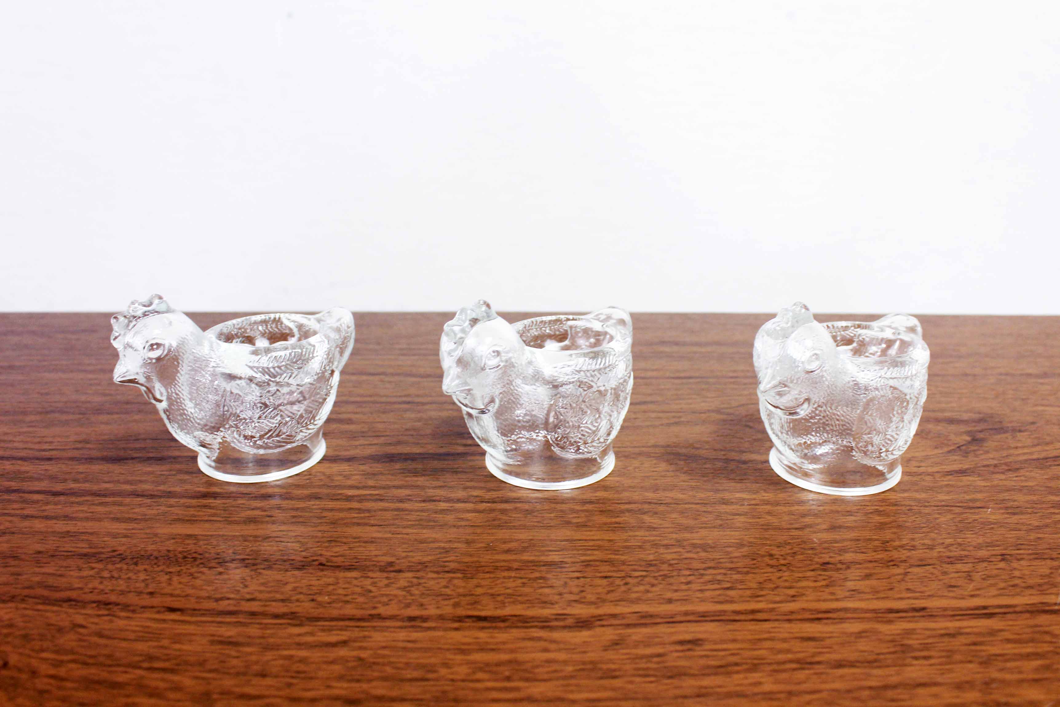 Set of 3 WMF glass cockroaches