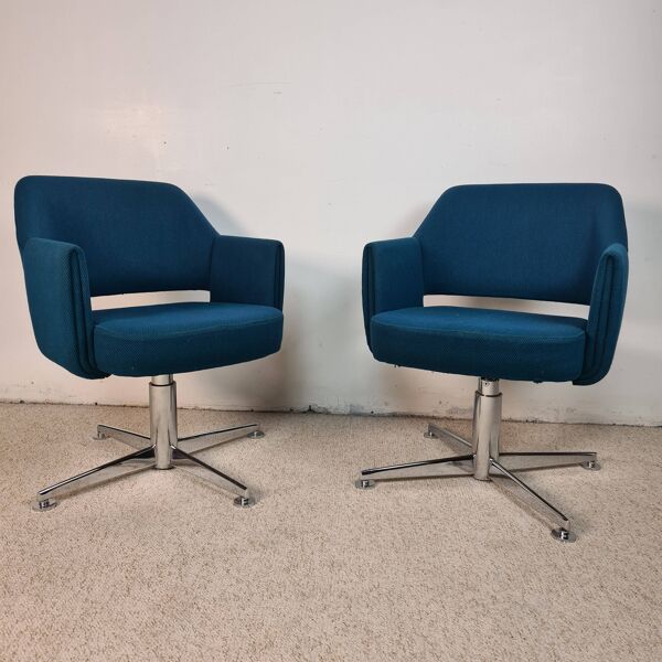 Paire de fauteuils designer Pierre Gautier Delaye