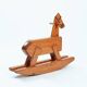 Midcentury rocking horse in oak, The Netherlands, 1950s