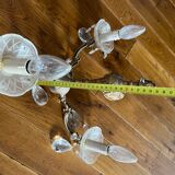 Lustre ancien bronze vintage pampilles
