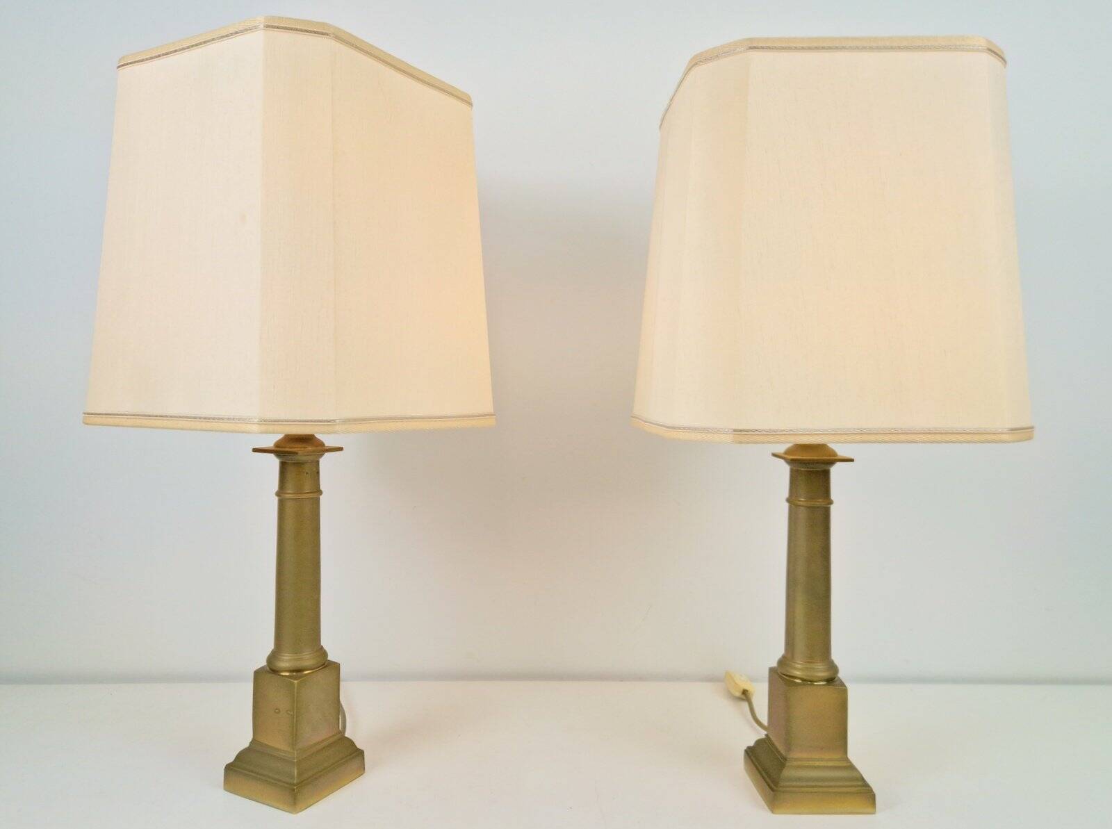 Neoclassical Empire Brass Table Lamp, France, 1960, Set of 2