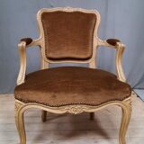 Brown Louis XV style armchair