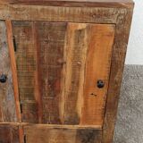 Old wooden cabinet. 8 doors.