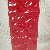 Vase en verre triangulaire effet gaufre annees 70'