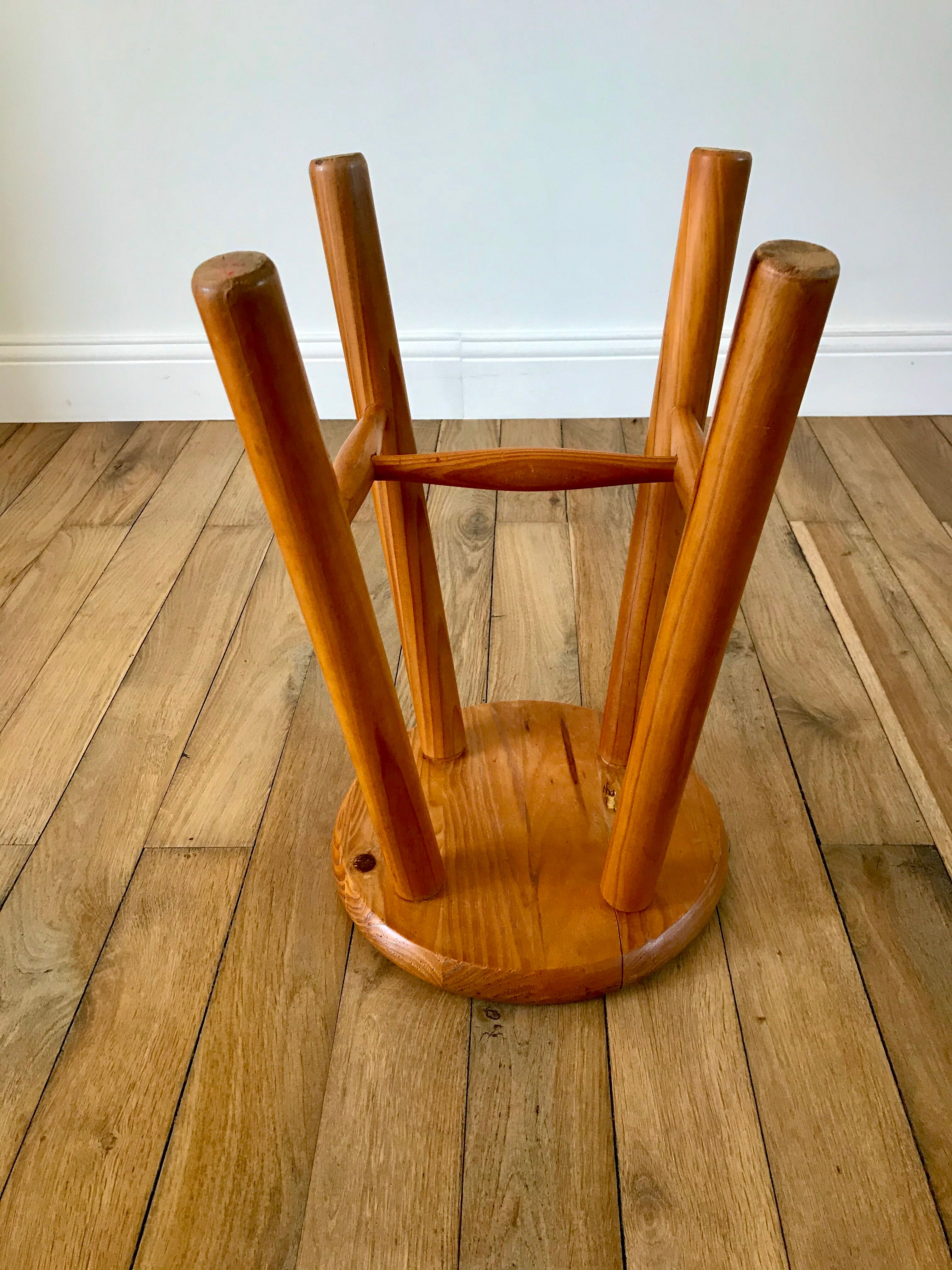 small pine stool 60s