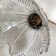 Hanging lamp, 2 m fabric cable, porcelain ceiling rose