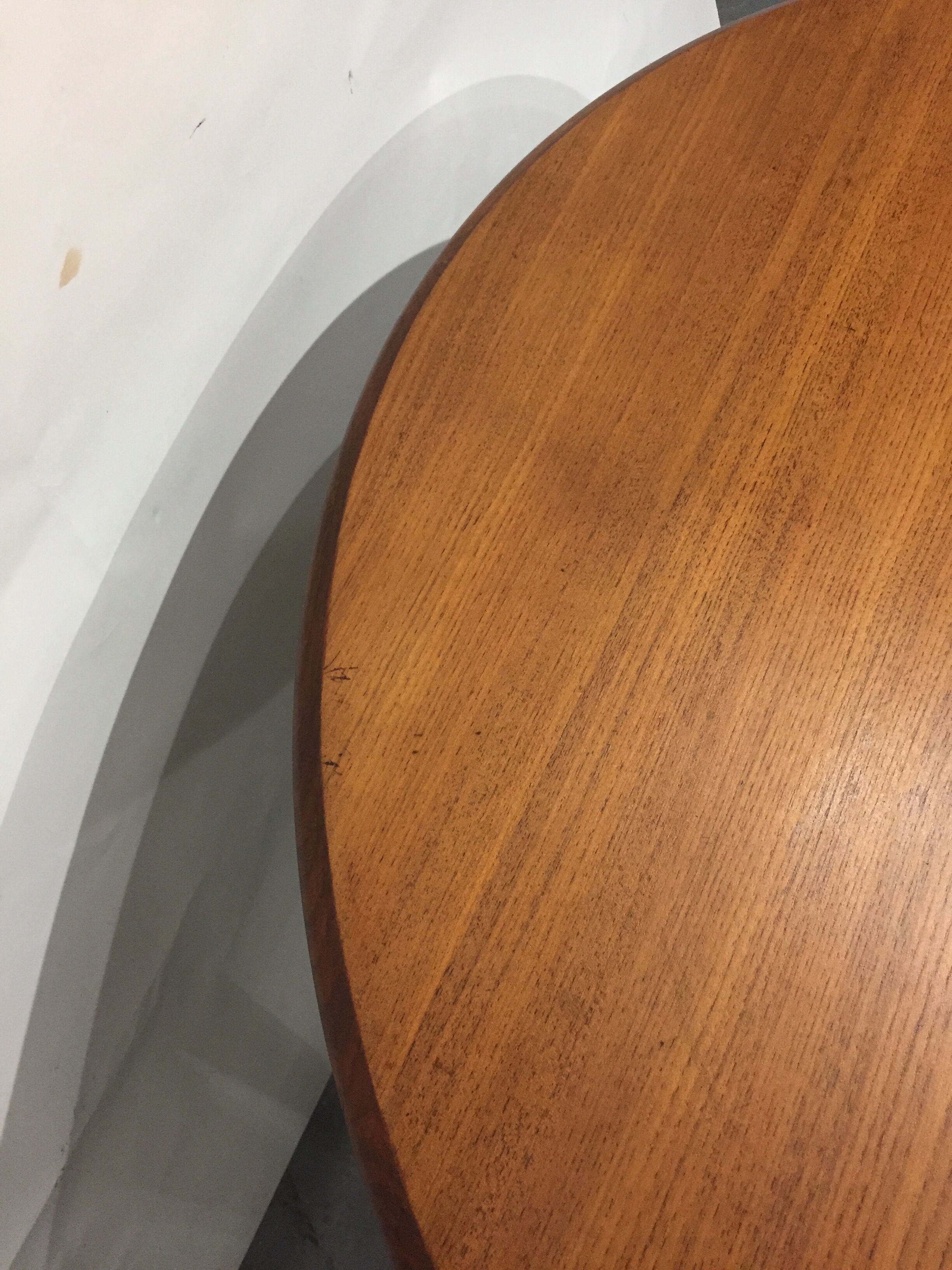 Scandinavian teak dining table with extension cords