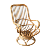 Bamboo rattan armchair