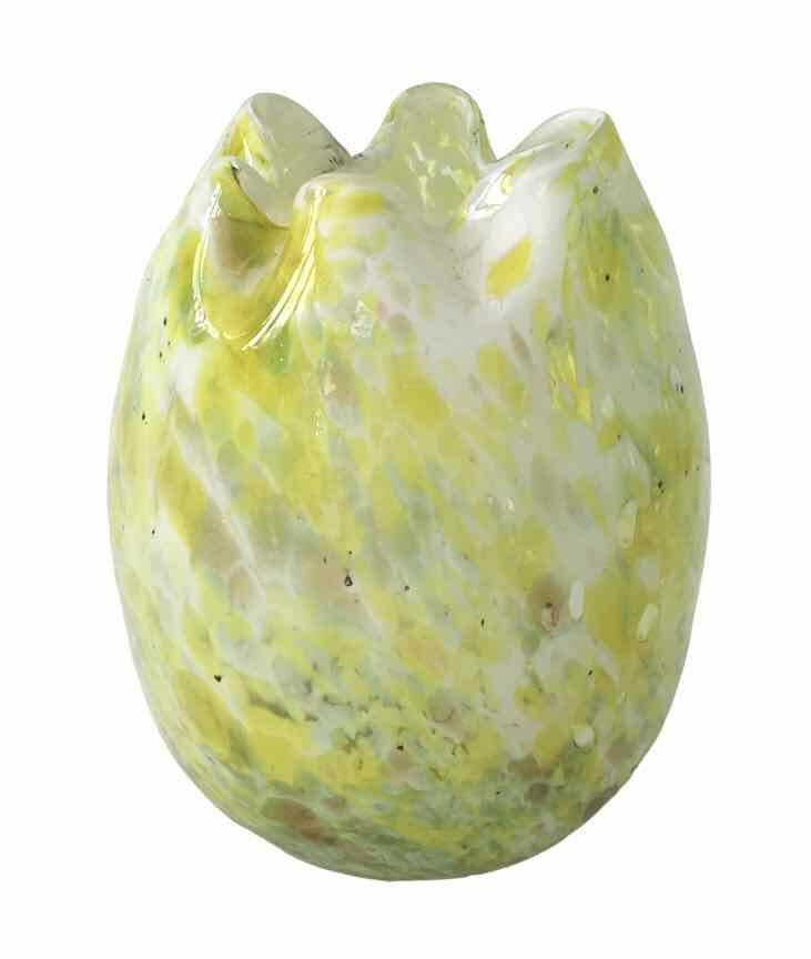 Vase Clichy 1930 verre soufflé moucheté