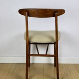 Chaises vintage Hałas beige bouclé - lot de 3