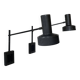 Pair of vintage adjustable wall lights, matte black metal, France 1960s