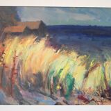 Arne Aspelin, Swedish Modern Painting, 1960s, Oil on Board.