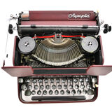 Olympia bordeaux revised typewriter with new ribbon