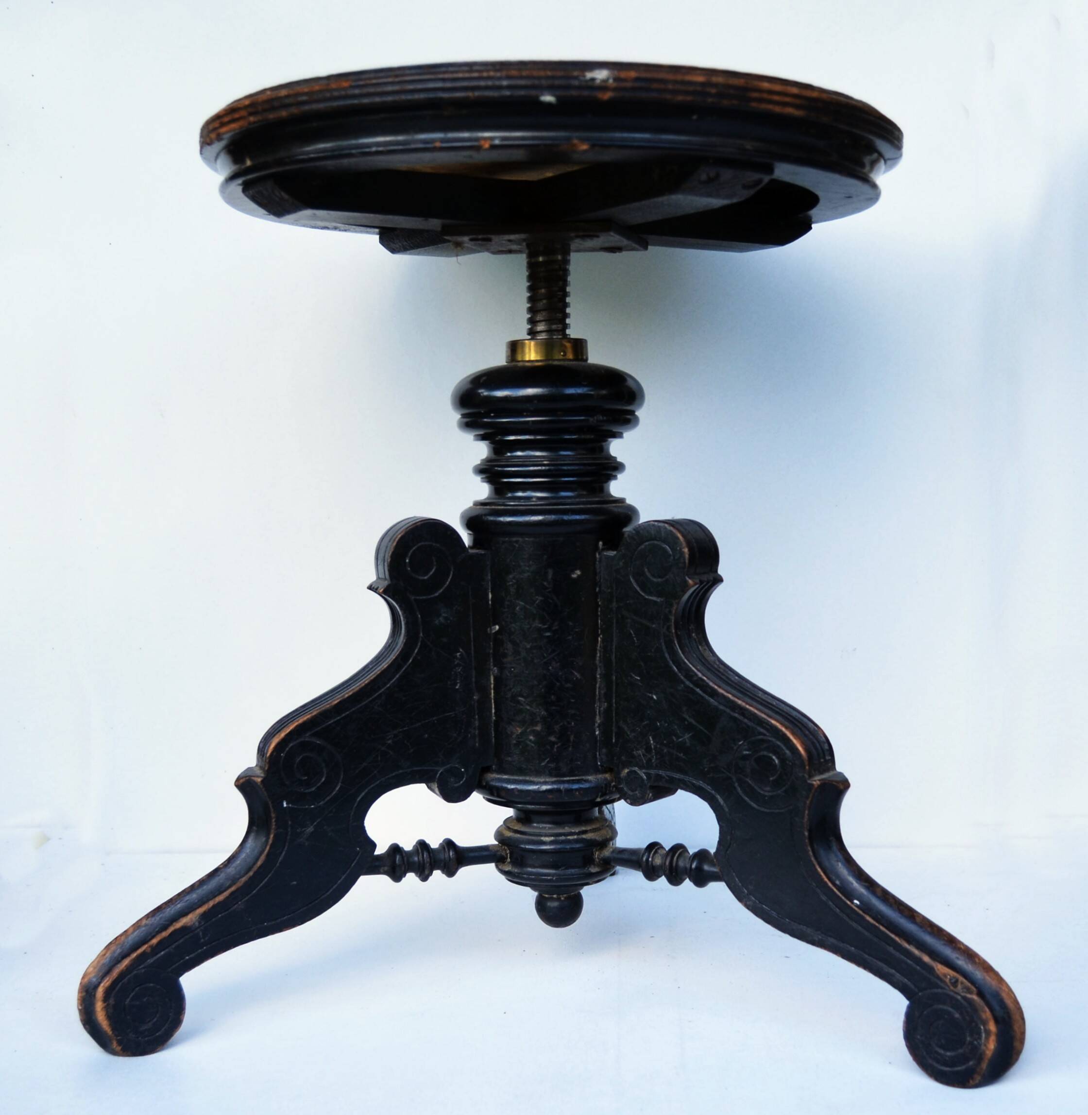 Tabouret de piano Napoléon III avec vis
