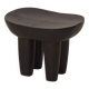 African monoxyle stool Senoufo black / vintage wenge