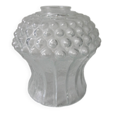 Old globe lamp shade chandelier lighting fixture in glass relief decor 16 cm