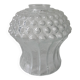 Old globe lamp shade chandelier lighting fixture in glass relief decor 16 cm