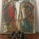 Modernist Japanese cast iron candlestick