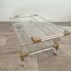 Acrylic glass and brass coffee table, 1985