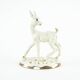 Ceramic deer figurine, glazed Danish pottery from the 1970s