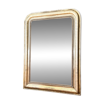 Miroir Louis-Philippe ancien feuille d’argent XIXème