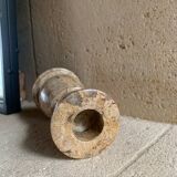 Beige marble candle holder