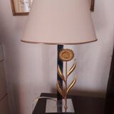Lampe fleurs de tournesol design années 80's
