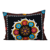 Housse de coussin brodée vintage 46x64 cm