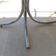 Vintage 70 ' glass table top chrome plated feet