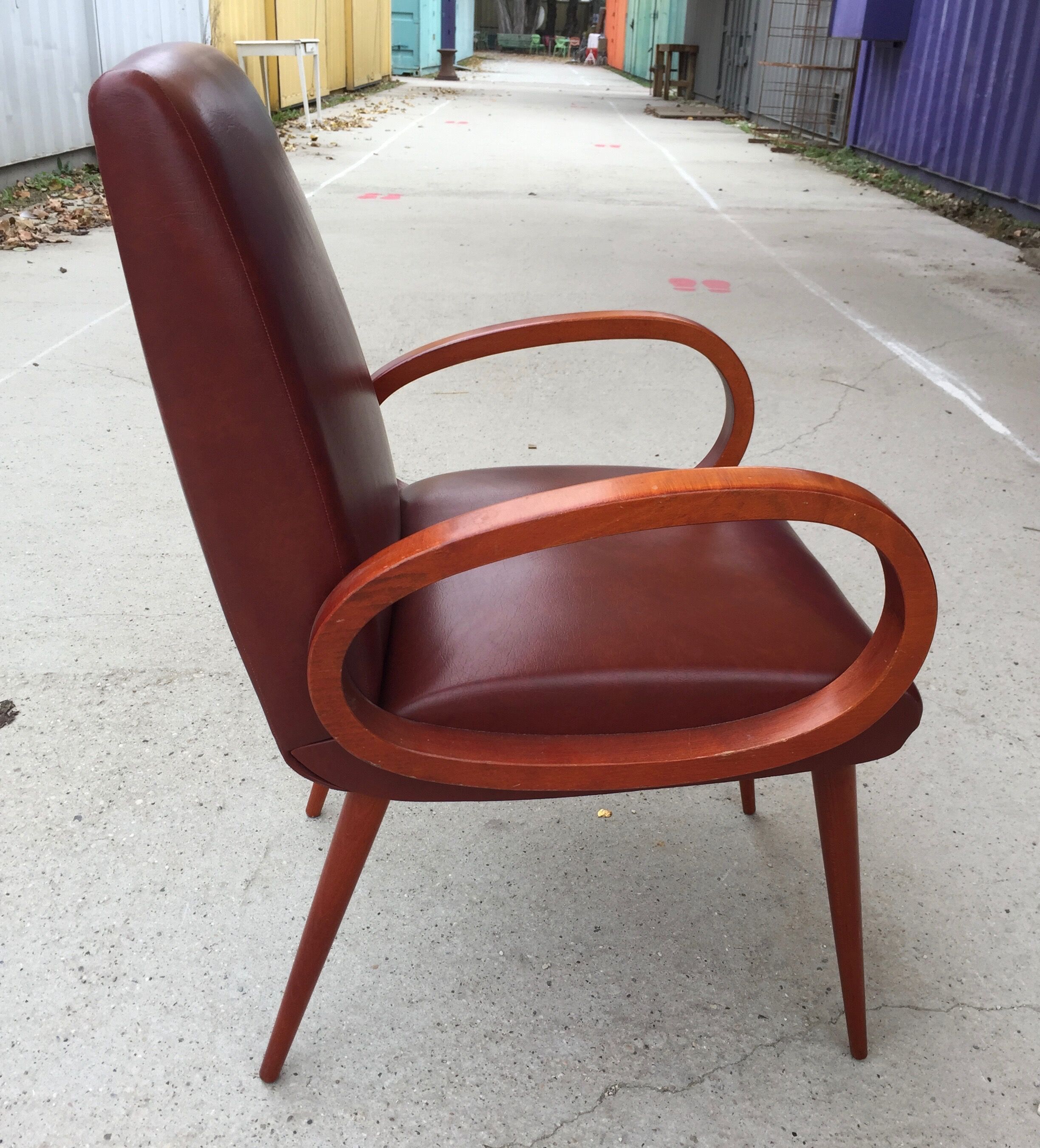 Moleskine chair circa 1960