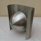 Space Age wall light in brushed aluminium from the 1970s.