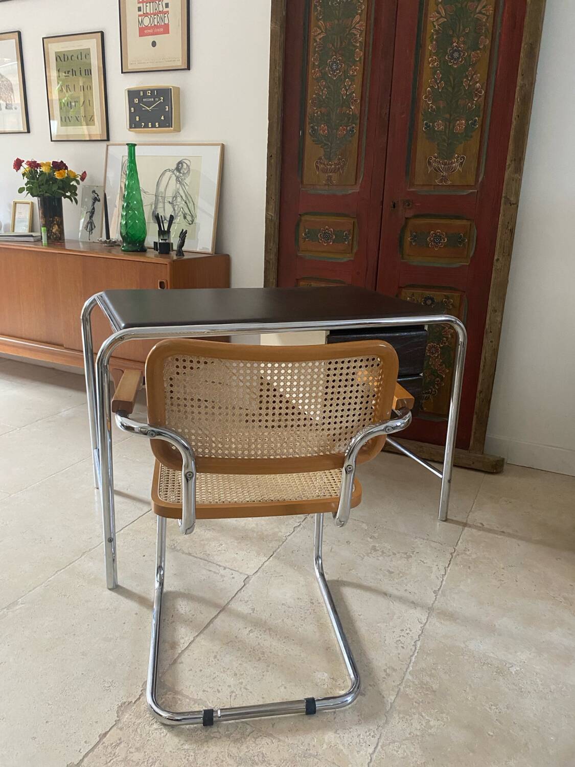 Tubular desk from the 70s/80s