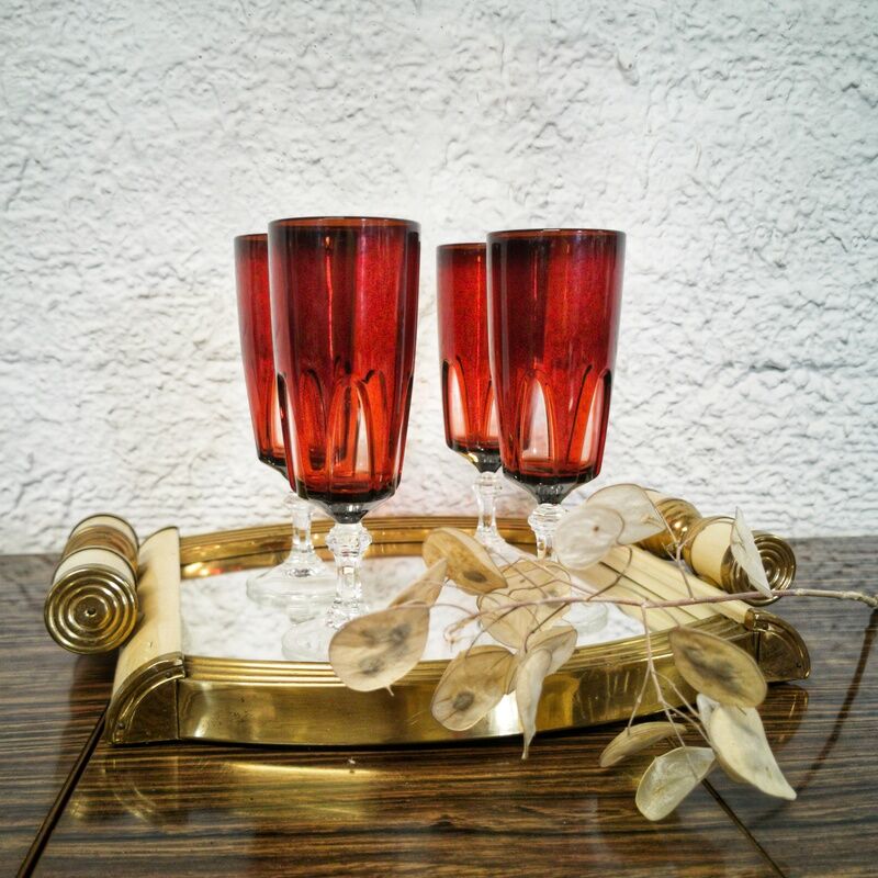 4 flutes "Gothic" Cristal d'Arques