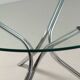 Round green and chrome table 1970