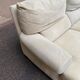 High-end 2-seater sofa duvivier beige nubuck velvet 155cm