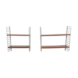 Set of two book shelves in the style of string, sweden 1950's