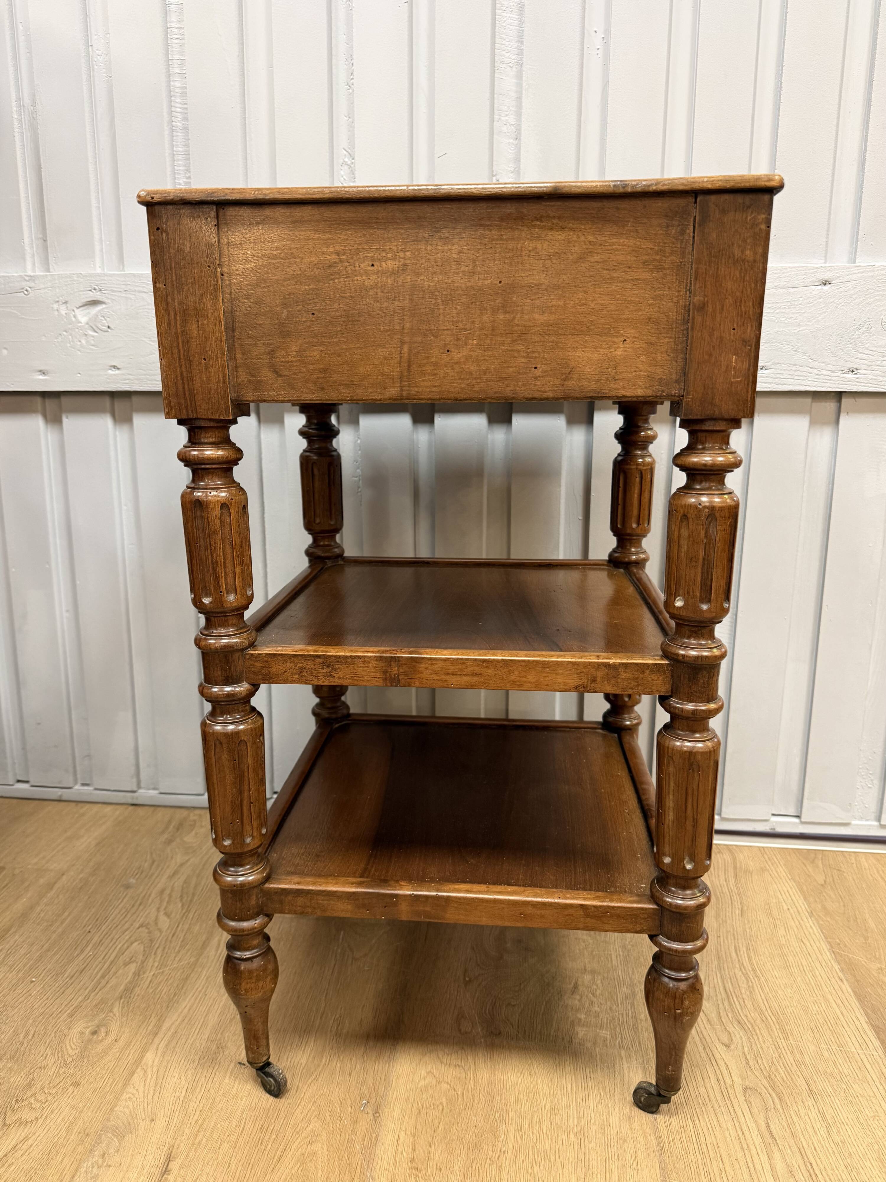 small walnut side table