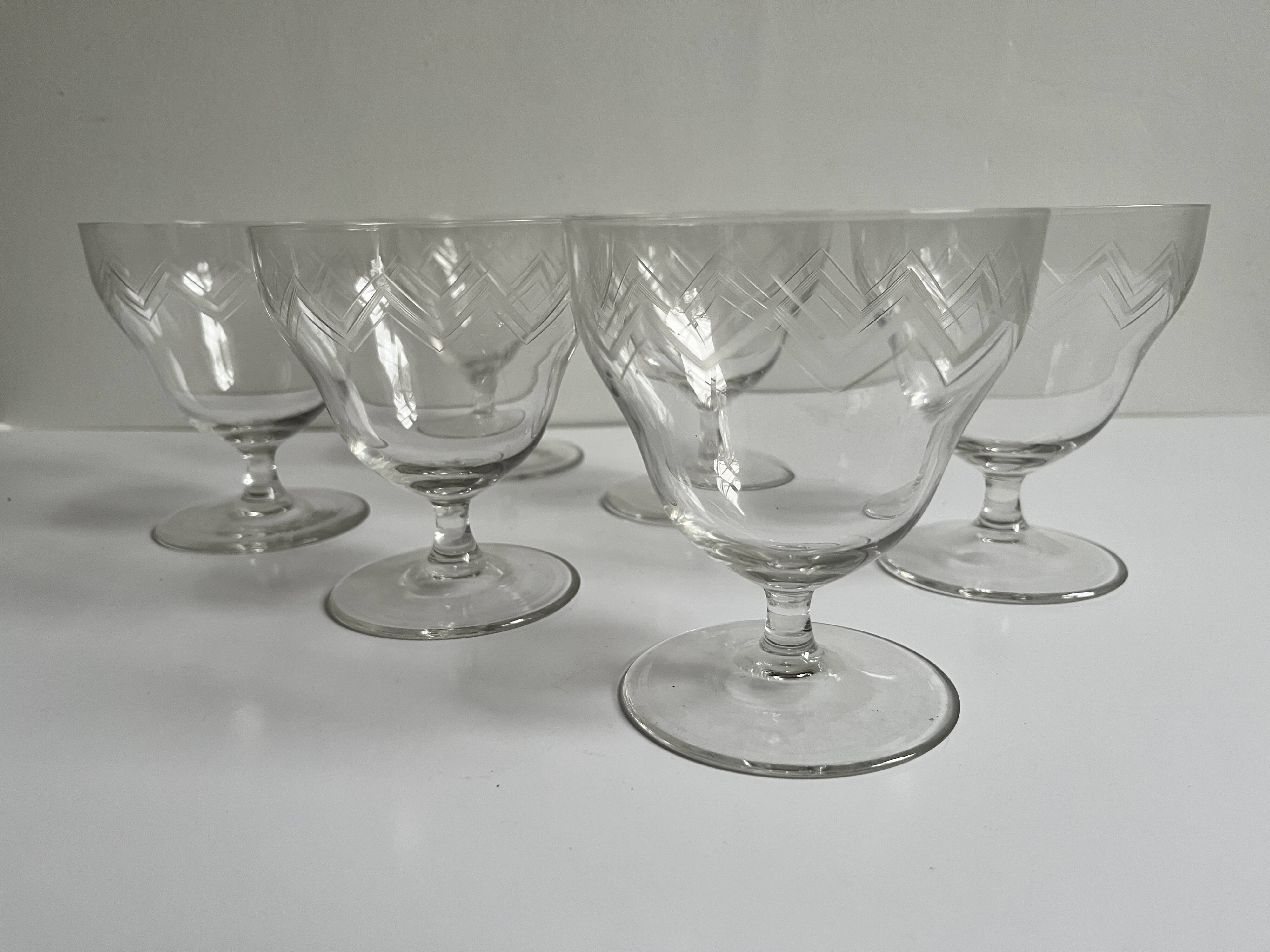 Art Deco wine glasses