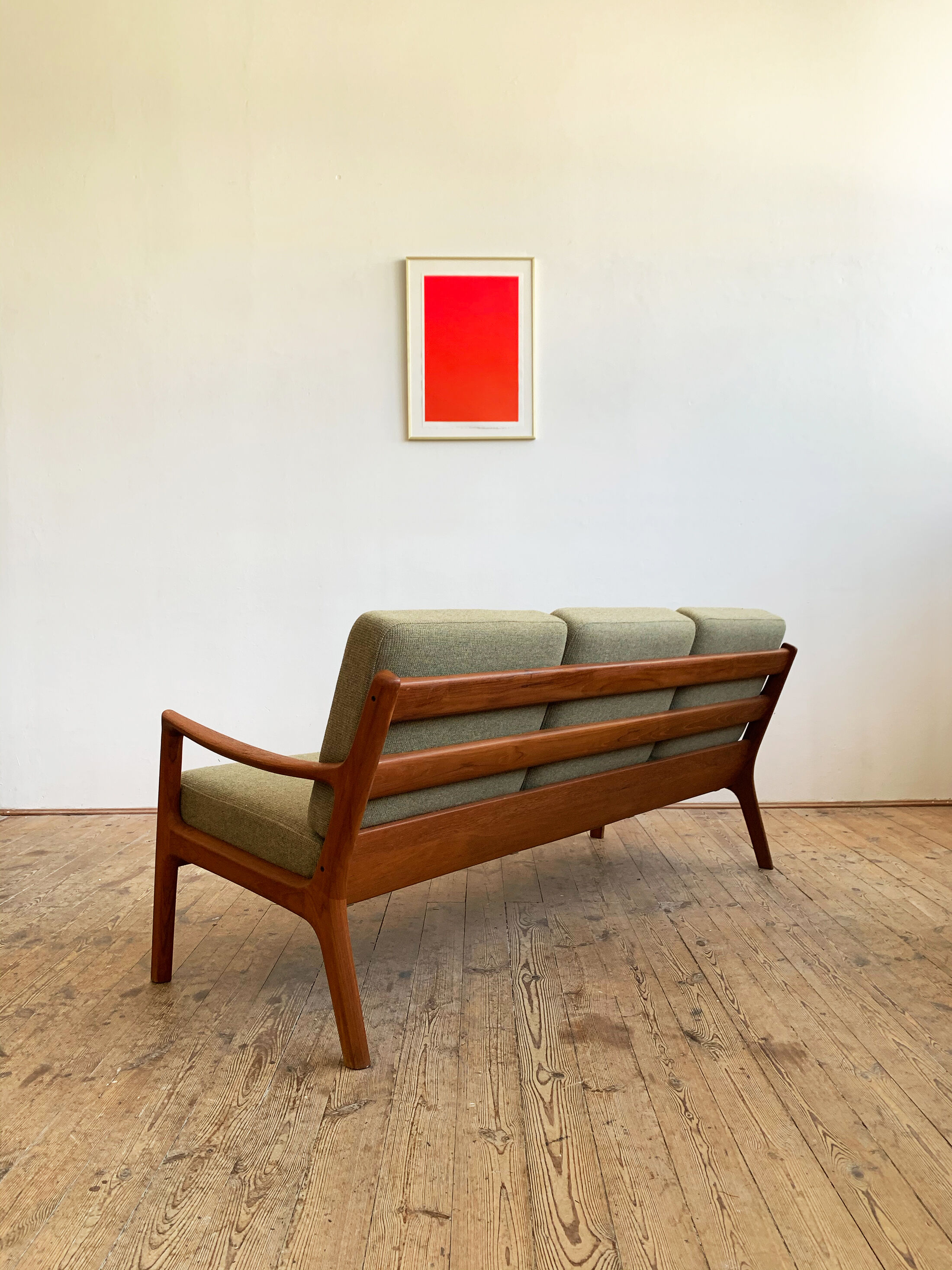 Mid-century modern teak sofa, senator series by Ole Wanscher for Cado