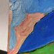 Tableau huile sur toile campagne couple