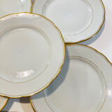 X6 small porcelain plates Czechoslovakia gilded-retro -vintage